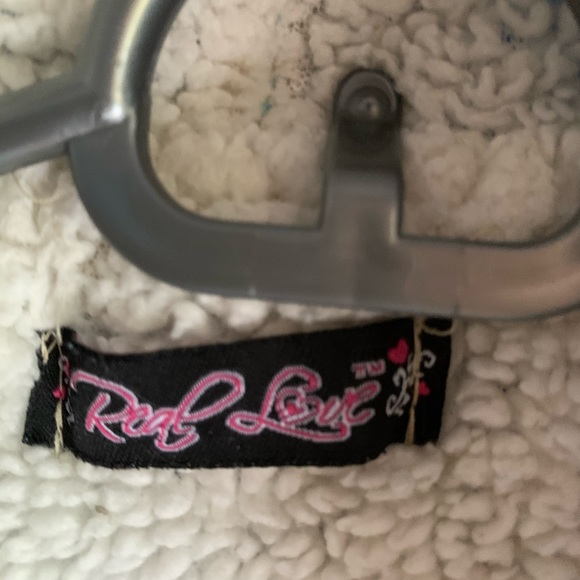 Real Love Turquoise Hoodie, fully lined size 10 - Picture 3 of 5